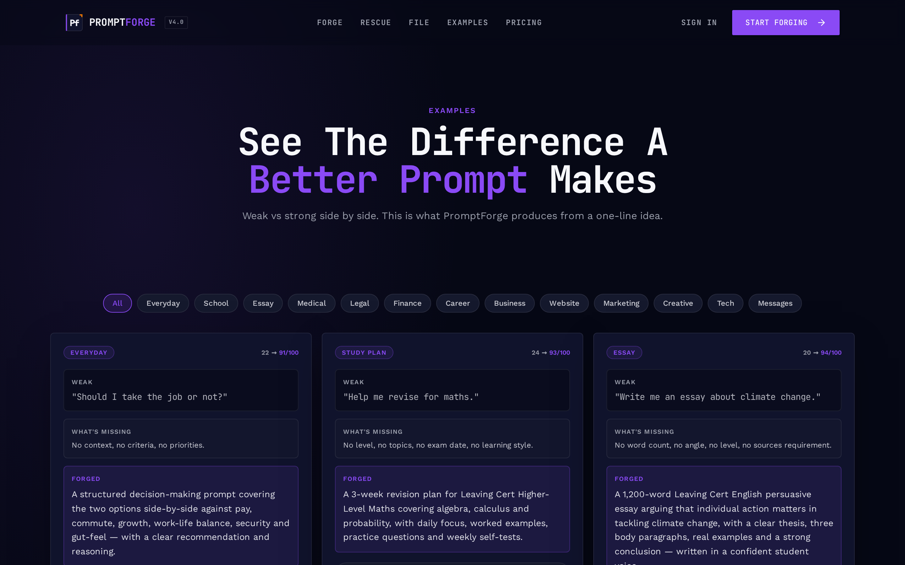 Examples page